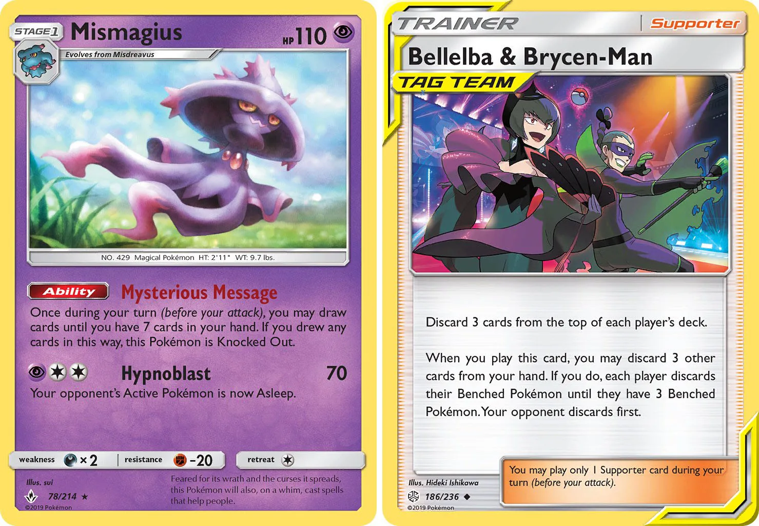 Mismagius UNB 78 and Bellelba &amp; Brycen-Man CEC 186 were banned in the Standard format prior to their rotating out of the format on 10 September 2021.